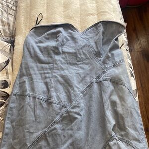 Forever 21 Gray Sweetheart Sheath Dress